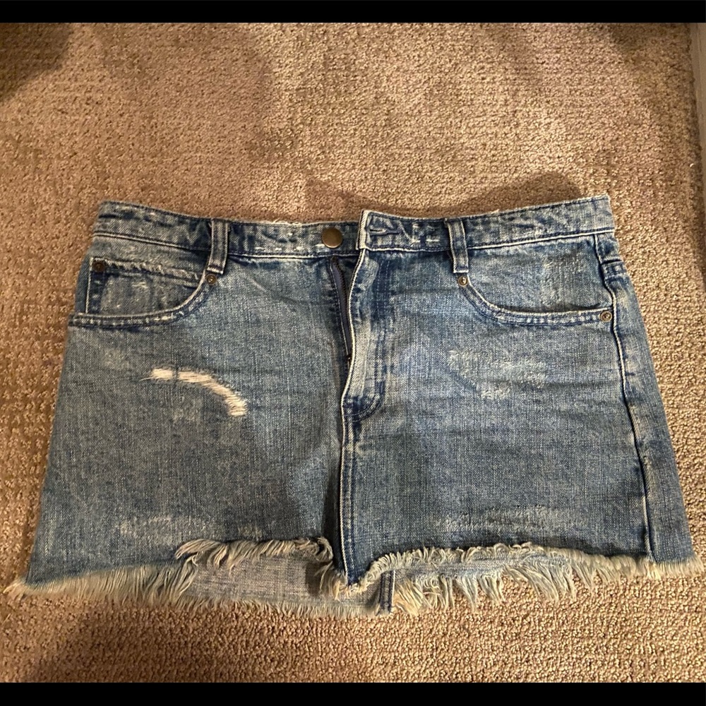 Free People Jean Skirt
